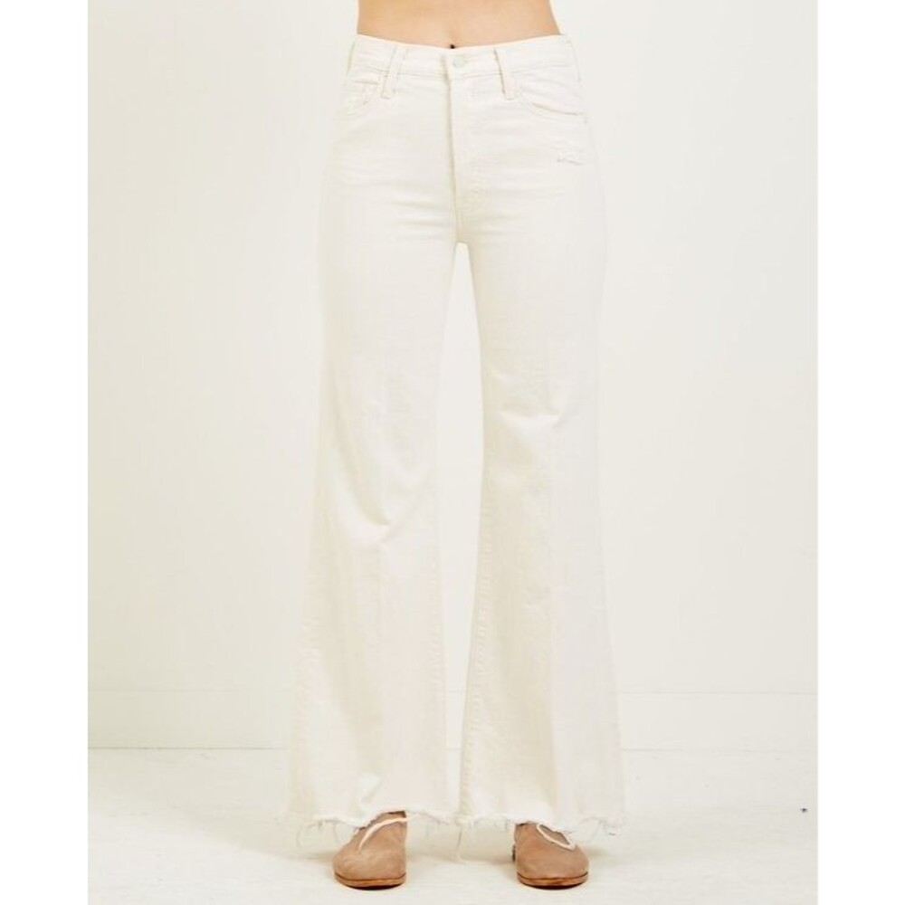 Mother Superior Jeans Size 29 Tomcat Roller Chew Wide Leg White Denim Size 29